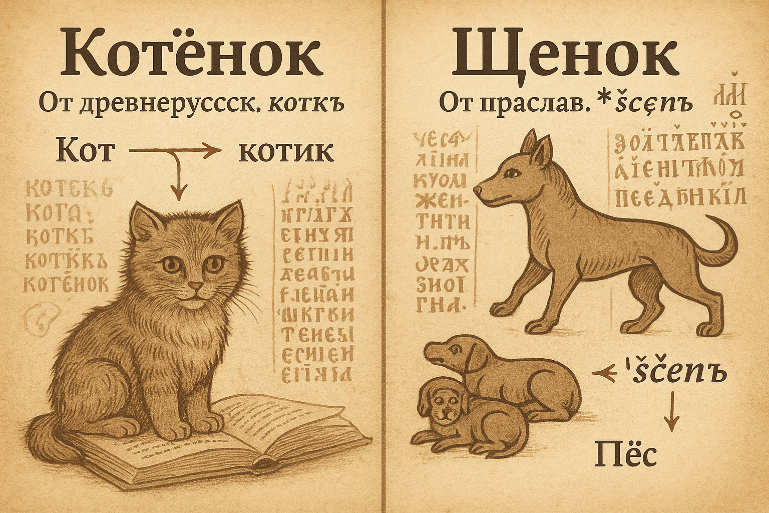 etimologiya-proiskhozhdenie-kak-nazyvayut-kotenok-i-shchenok