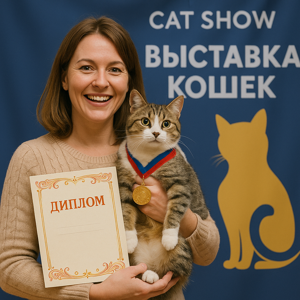 koshka-posle-vystavki-s-diplomom-i-nagradami