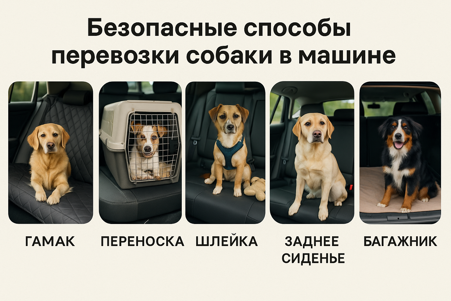 sposoby-bezopasnoy-perevozki-sobaki-v-mashine
