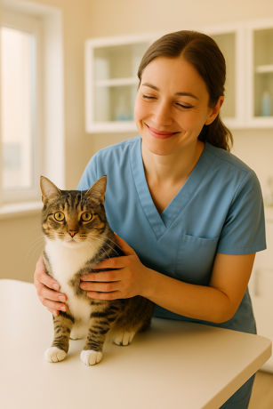 gotovnost-koshki-k-beremennosti-osmotr-veterinar