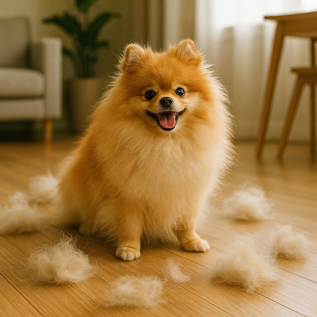pomeranskiy-shpits-komki-puha-na-polu