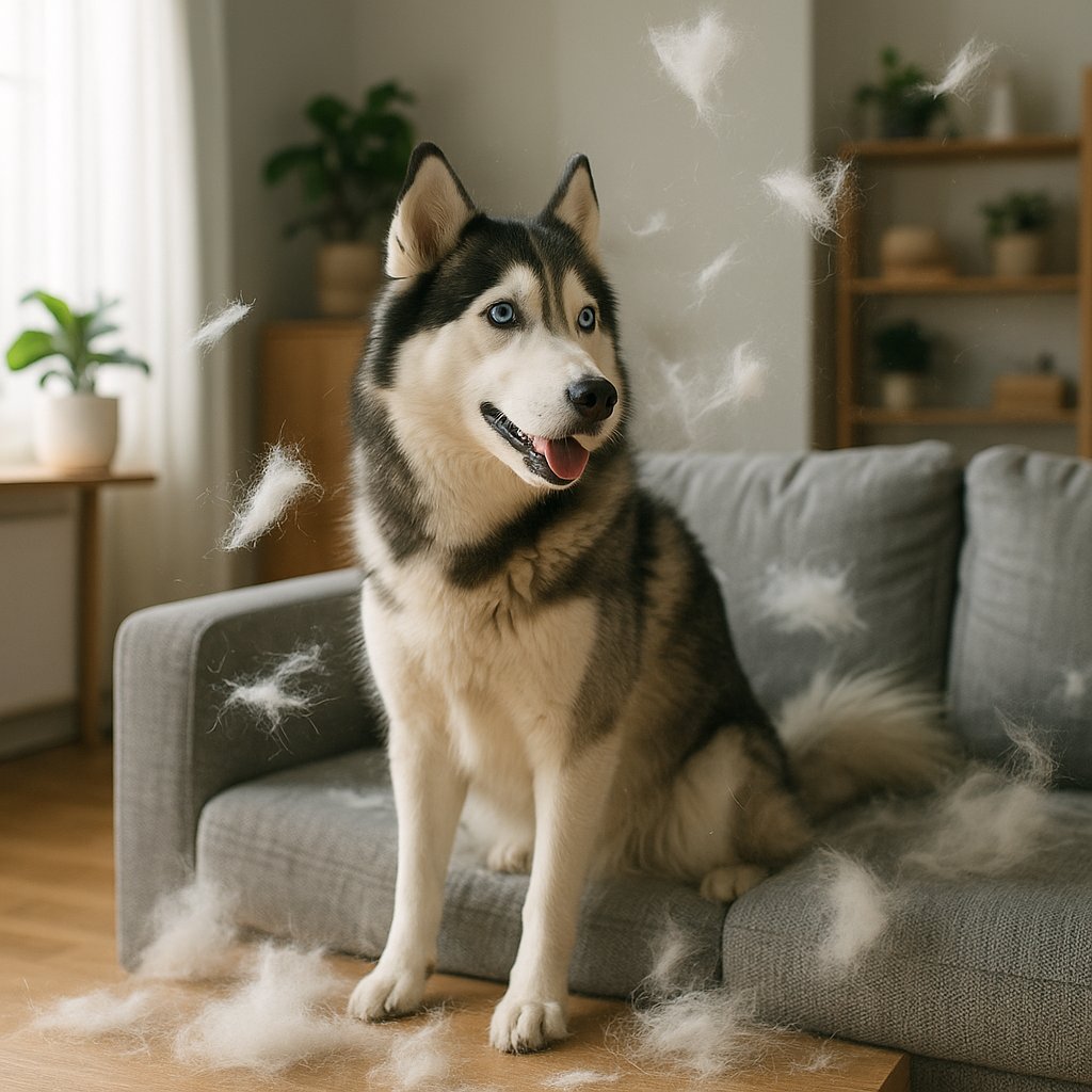 siberian-husky-linyayushchiy-kom-shersti