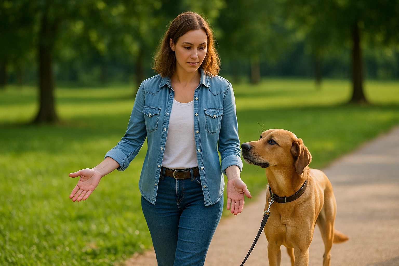 kak-pravilno-derzhat-povodok-sobaki