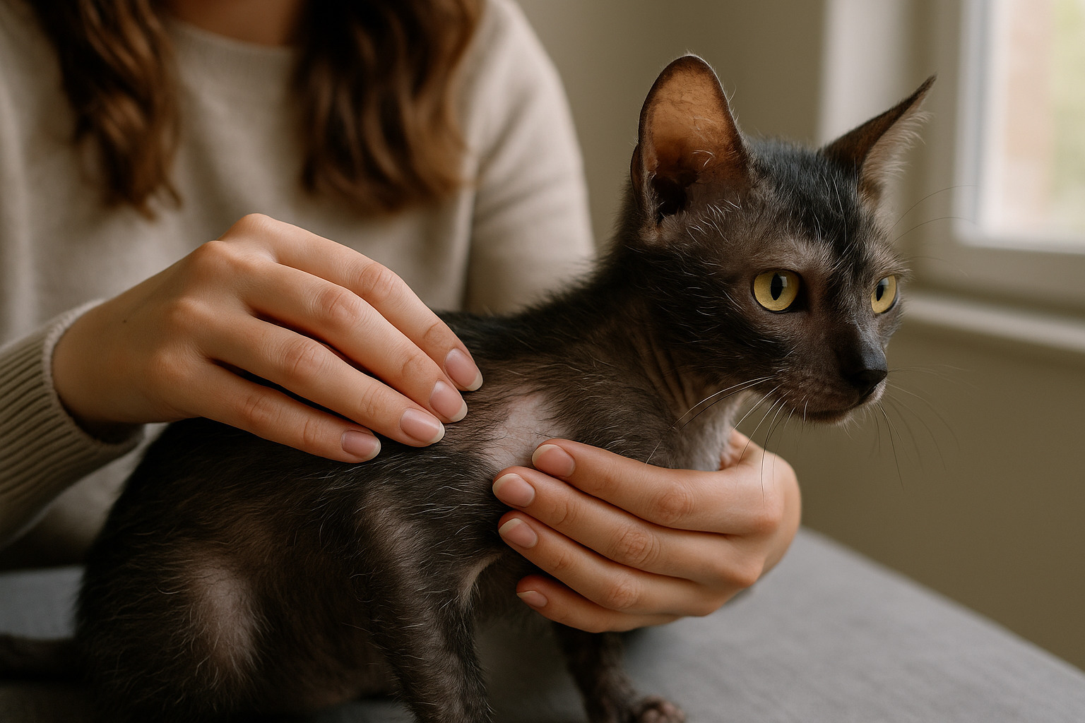 здоровье Ликоя koshka-likoi-zdorove-osmotr-kozhi