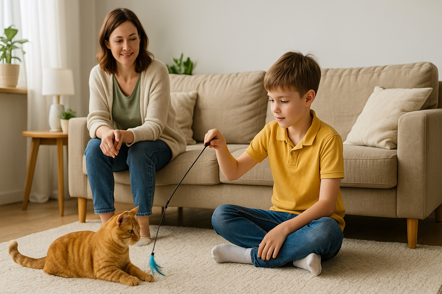 koshka-rebenok-bezopasnaya-igra-udochka-gostinaya-zoonika