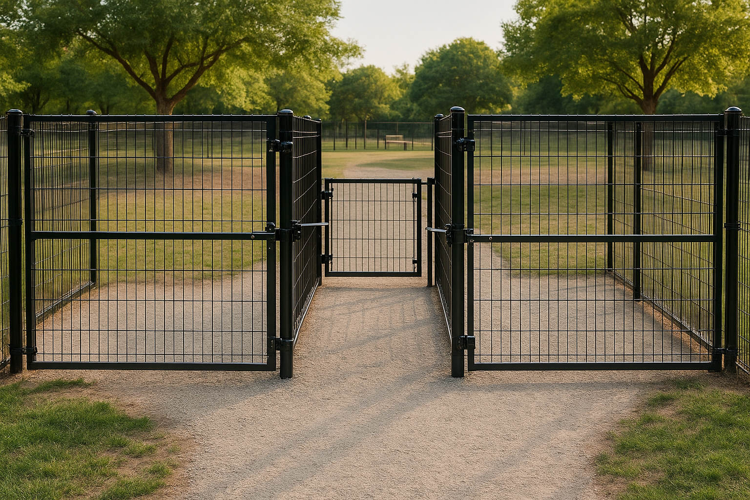 ploshchadka-dlya-vygula-sobak-pravila-povedeniya-dvoinye-vorota