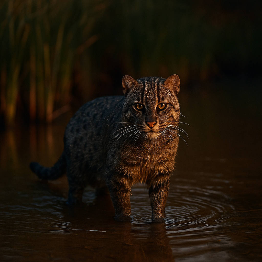 kot-rybolov-opisanie-ohotnik-v-vode-obluchka