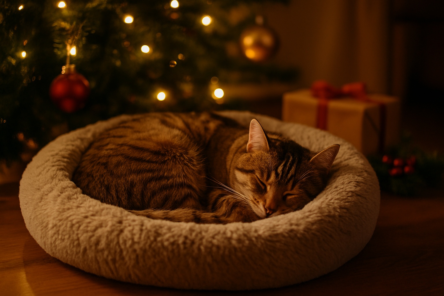 chto-podarit-koshke-na-novyj-god-uyutnaya-lezhanka