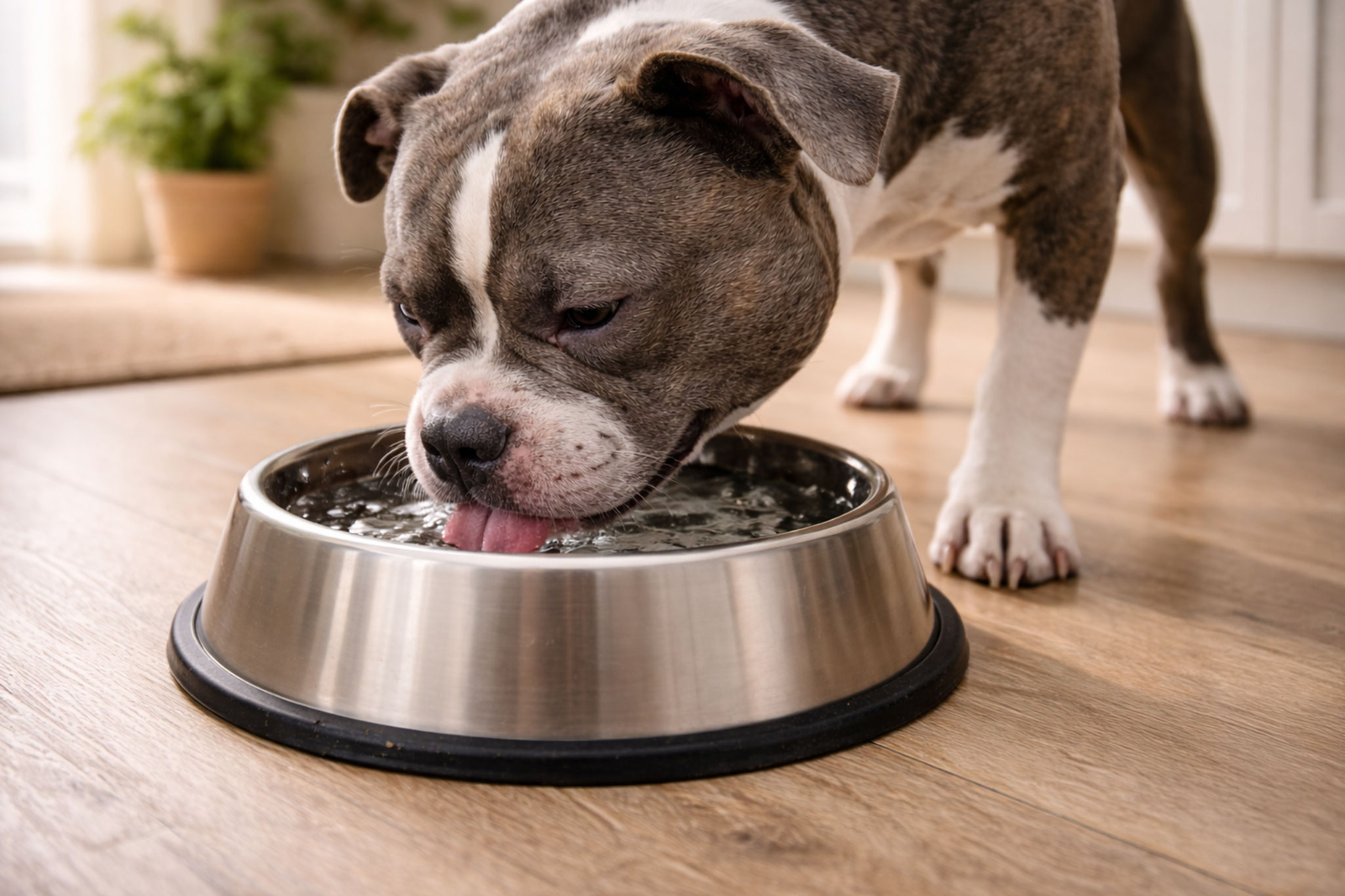 miska-dlya-sobak-vody-i-amerikanskiy-bulli-razdelno