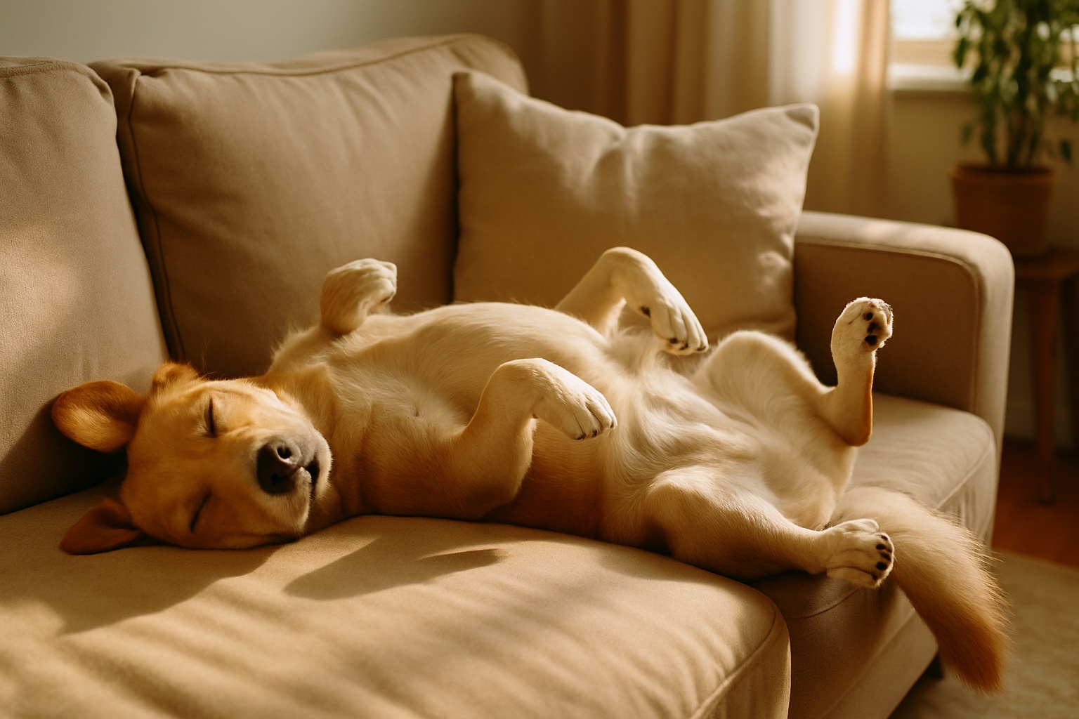 sobaka-spit-na-spine-lapami-vverh-pochemu-vvedenie