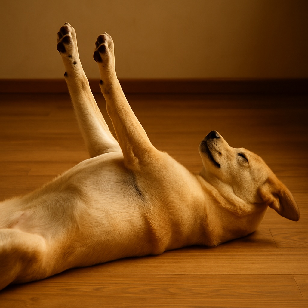 sobaka-spit-na-spine-pochemu-rasslablenie-myshts