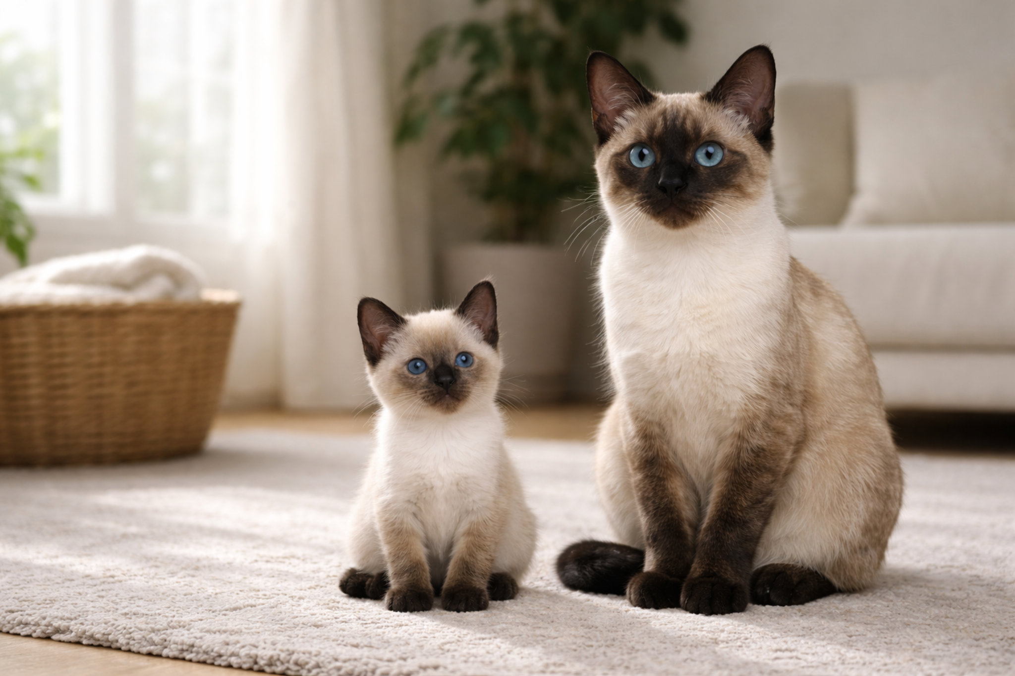 roditeli-tayskogo-kotenka-mama-i-kotenok