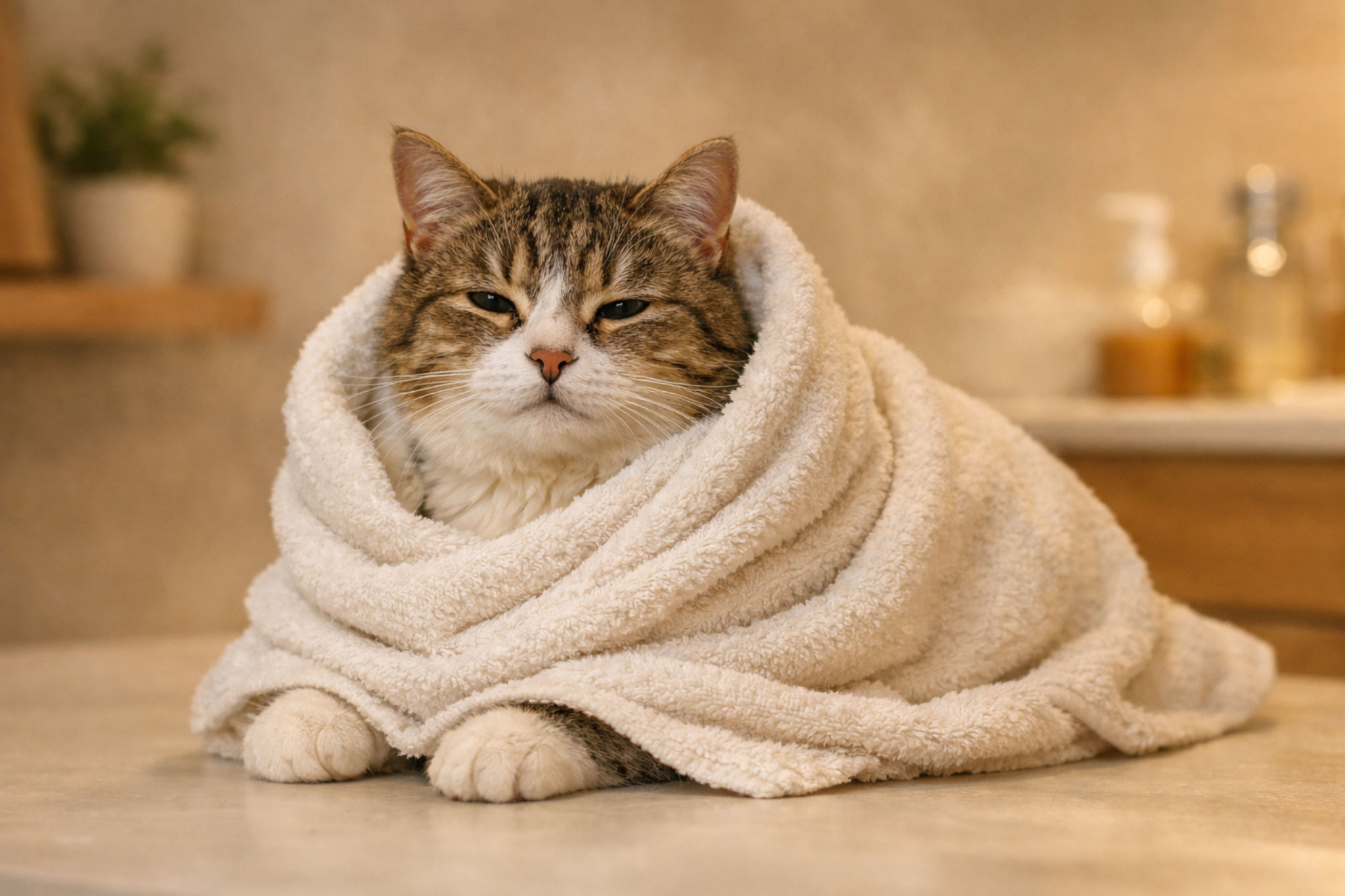 sushka-koshki-polotencem-posle-kupaniya