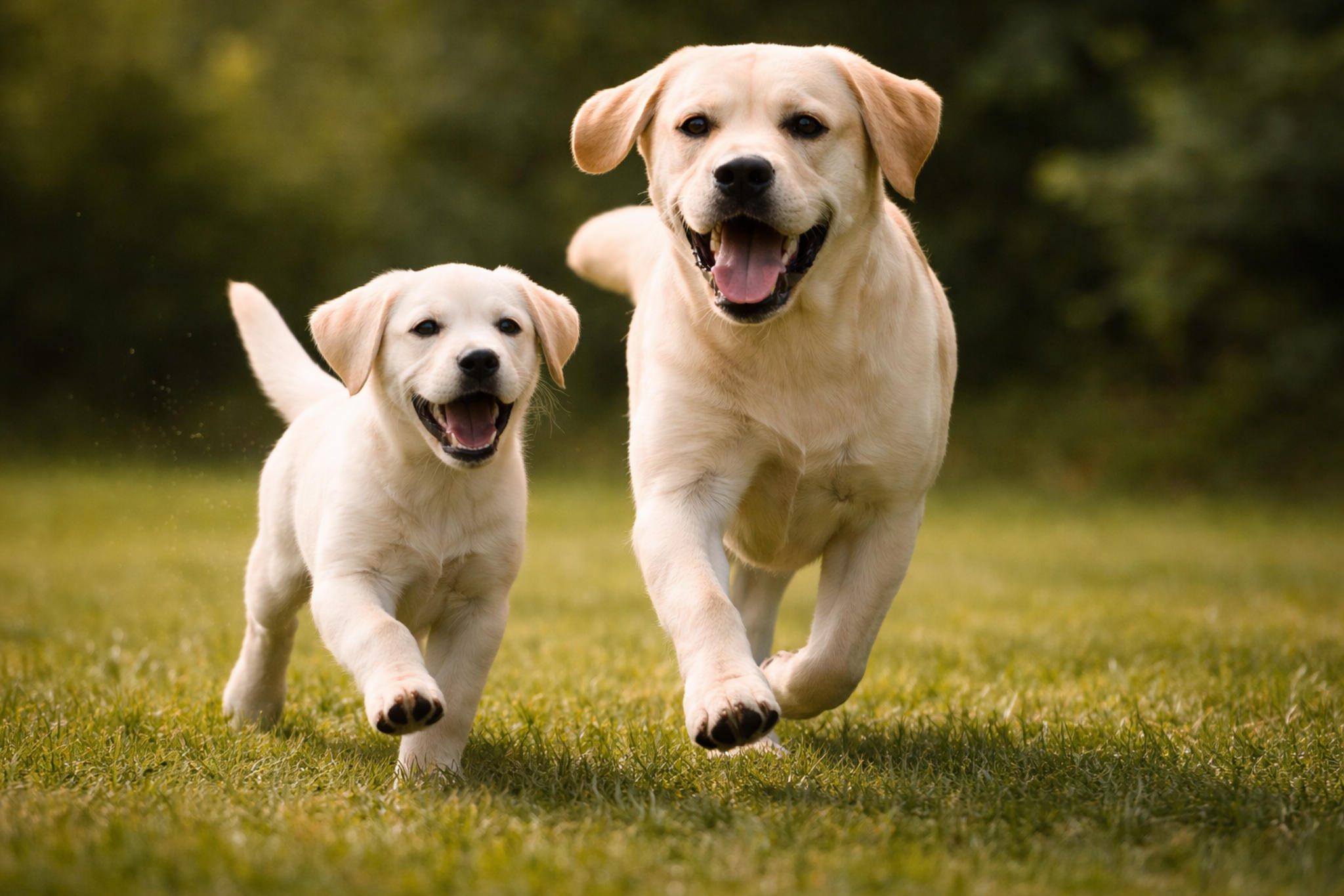 vzroslaya-sobaka-labrador-i-shchenok