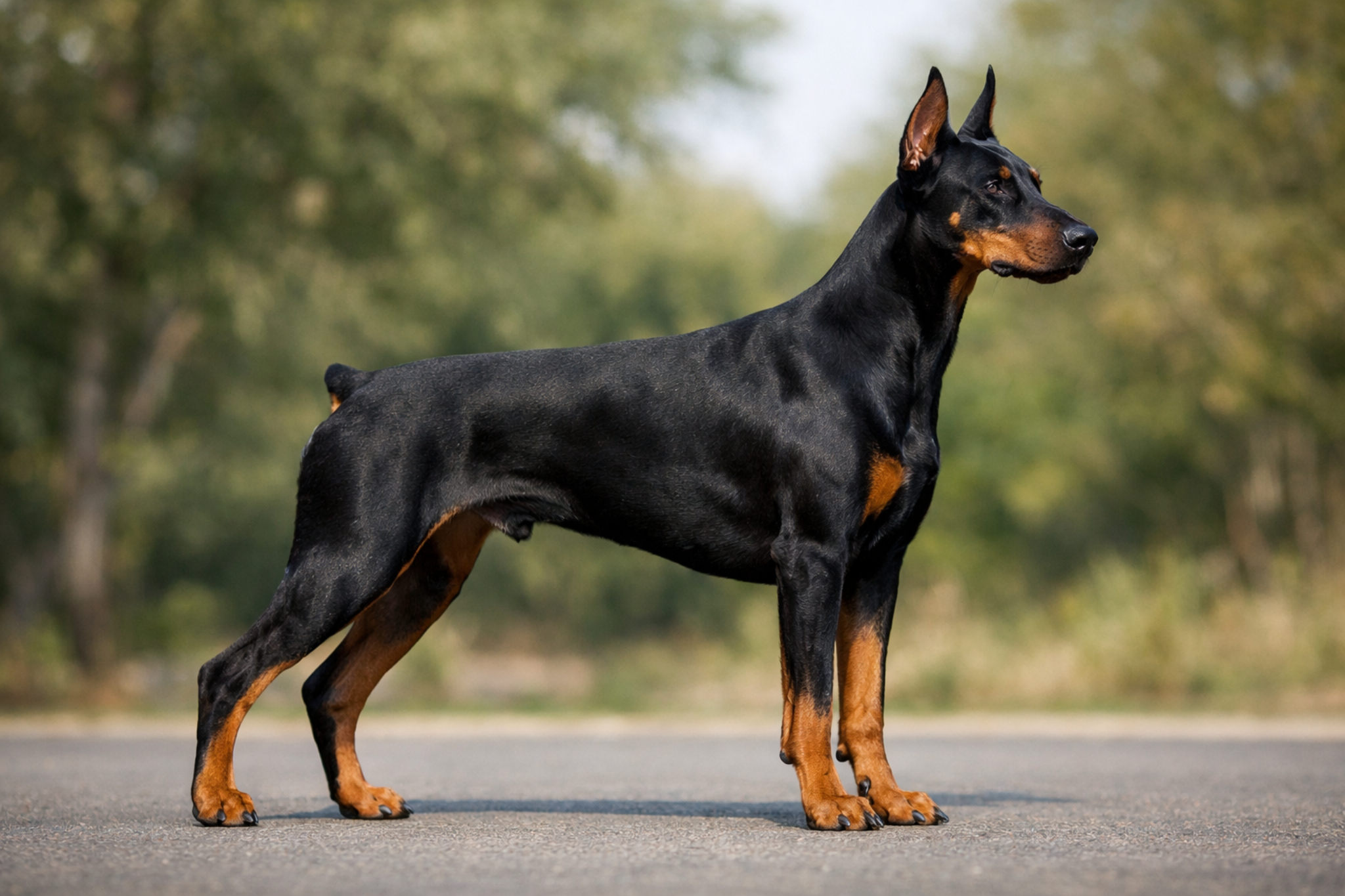 doberman-foto-stoyashchiy-doberman-eksterer