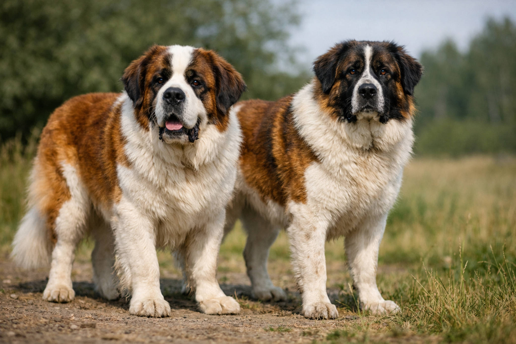 senbernar-i-moskovskaya-storozhevaya-sobaka-foto-sravnenie-okras-standart-porody