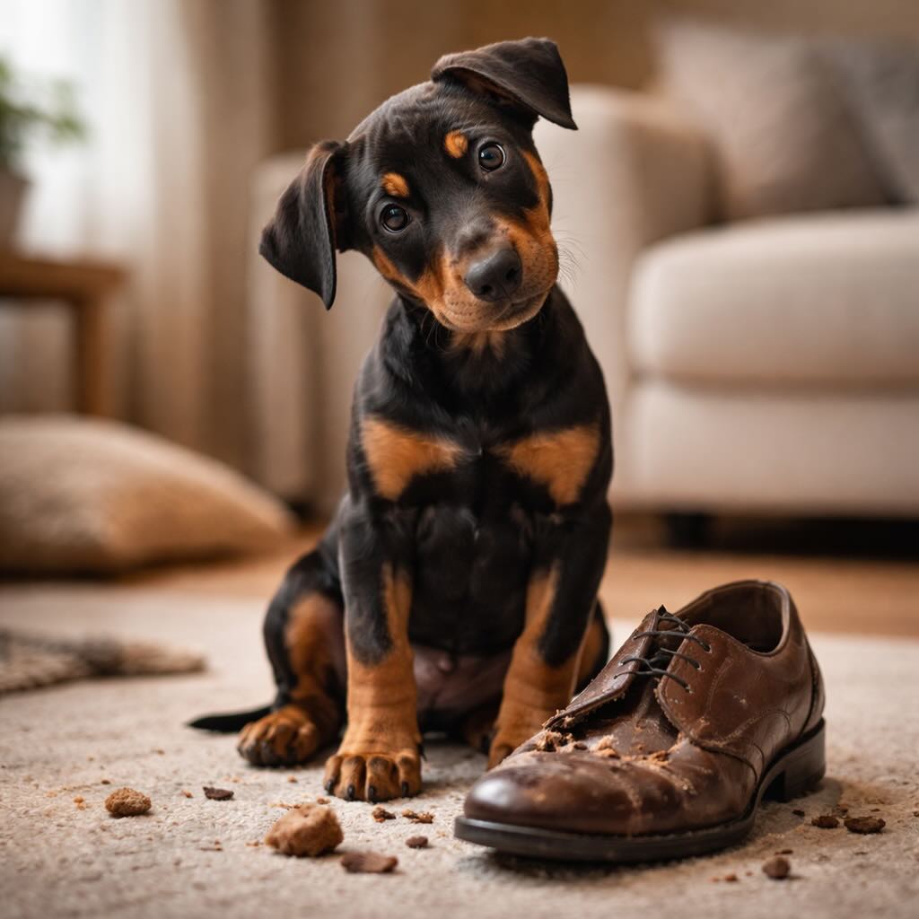 doberman-shchenok-obuv