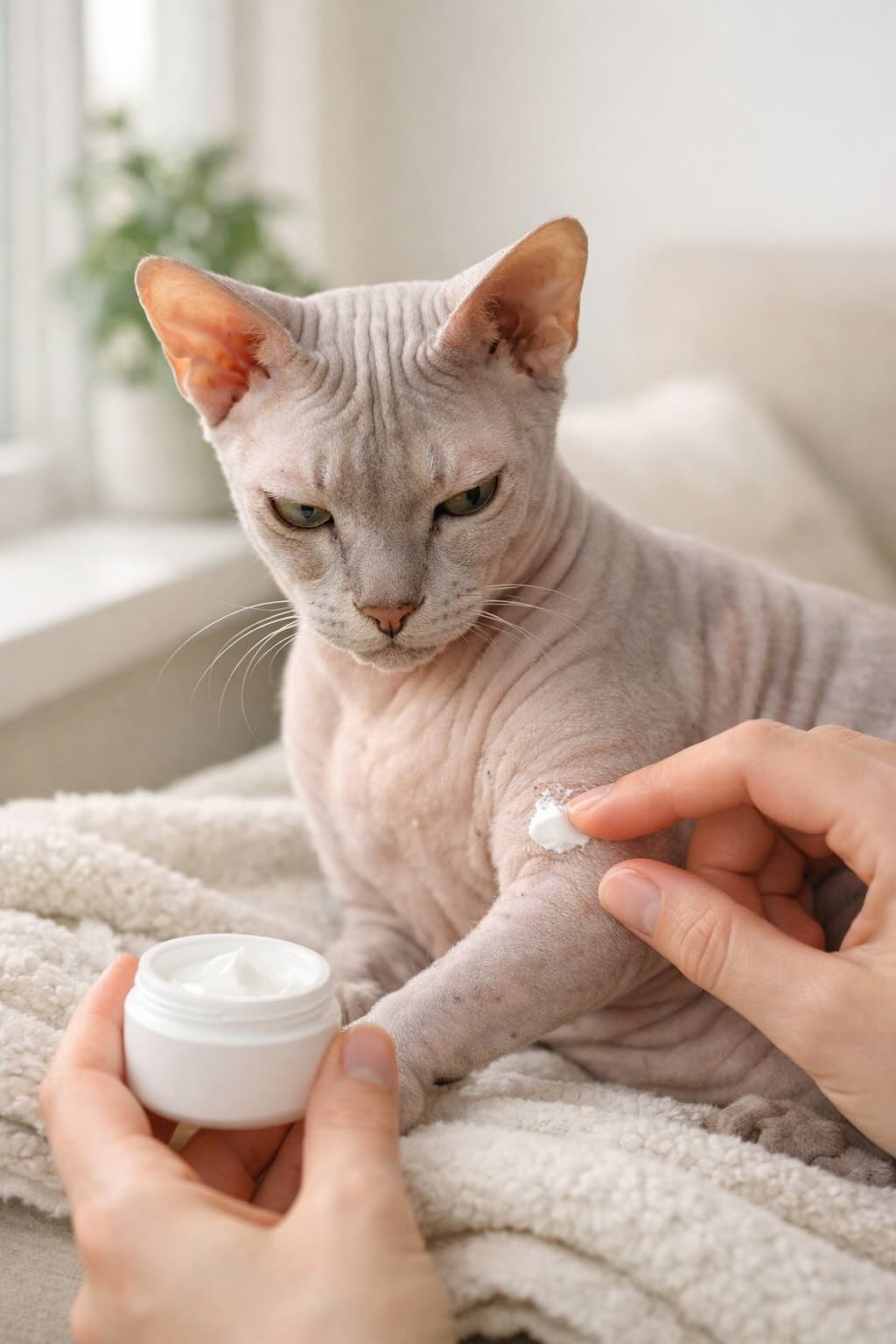 chem-mazat-sfinksa-pravilno-uhod