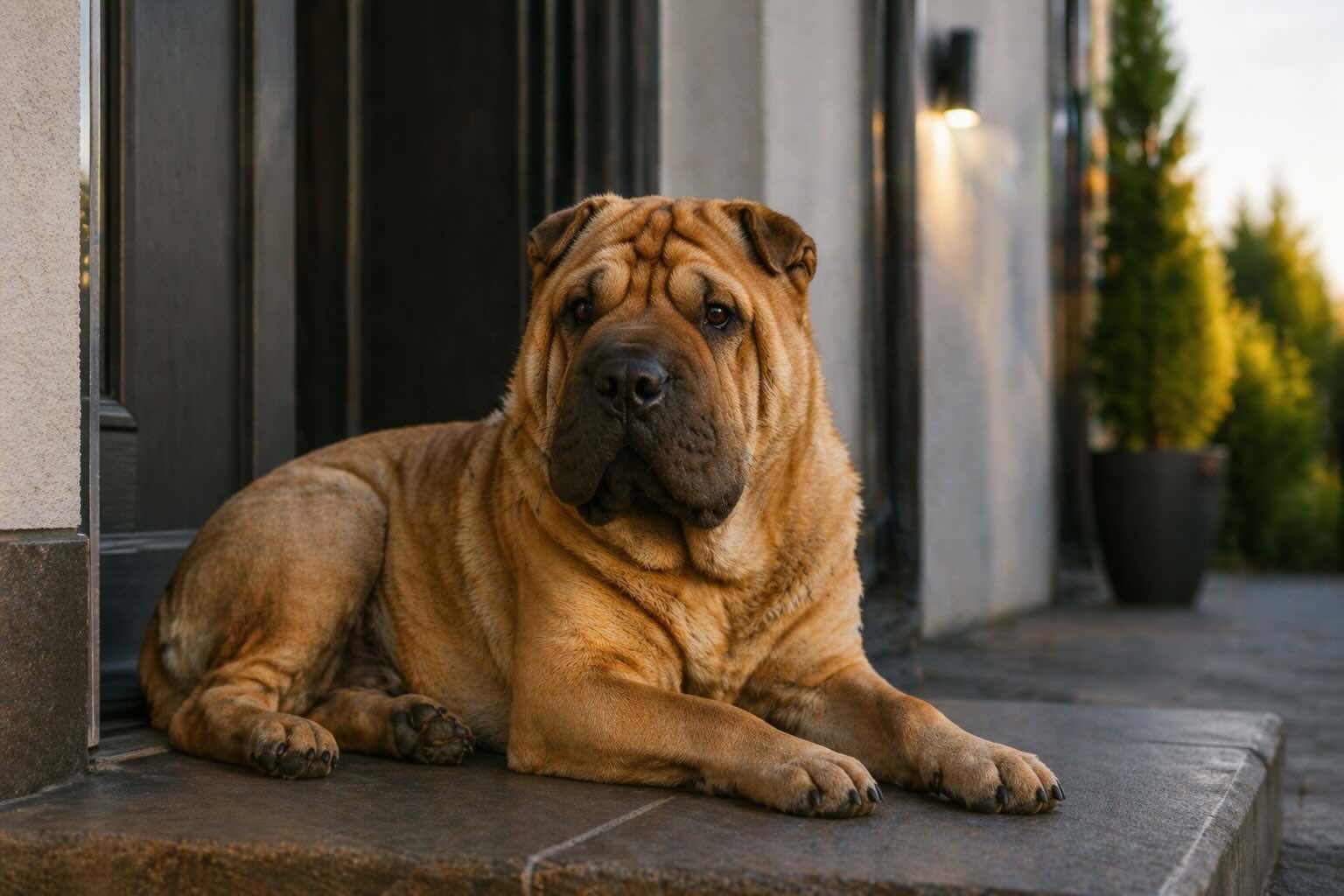 storozhevaya-sobaka-sharpey-sobaka-v-dome