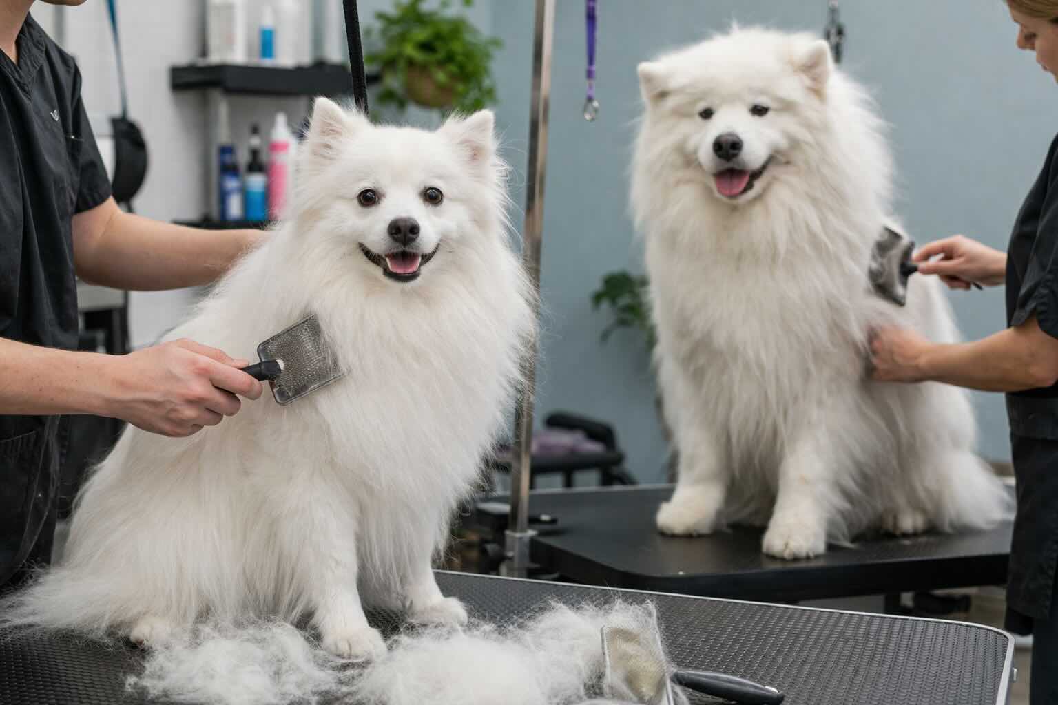 uhod-za-sherstyu-samoeda-i-amerikanskoy-eskimosskoy-sobaki