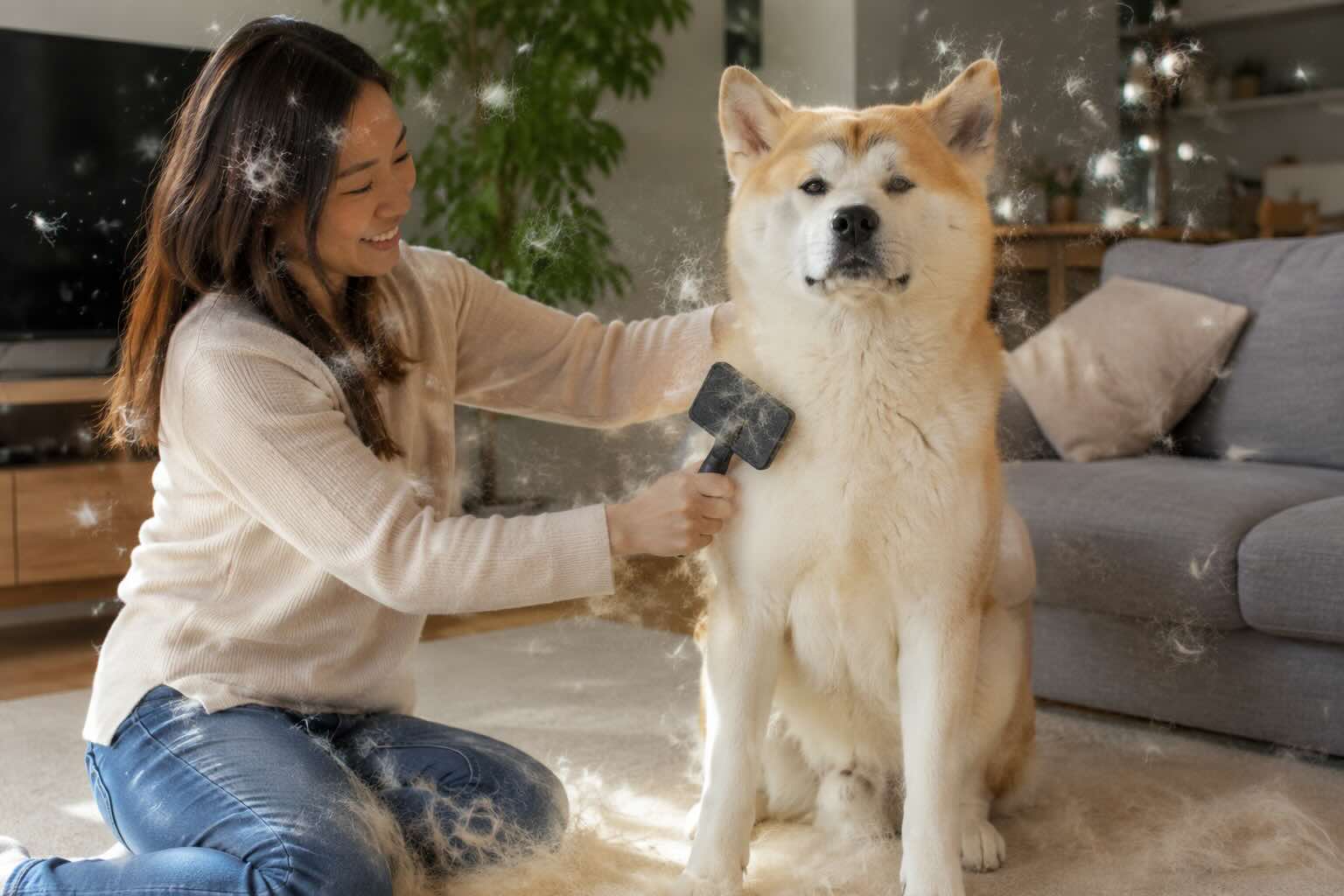 uhod-za-akita-inu-sherst-linka-i-vychesyvanie