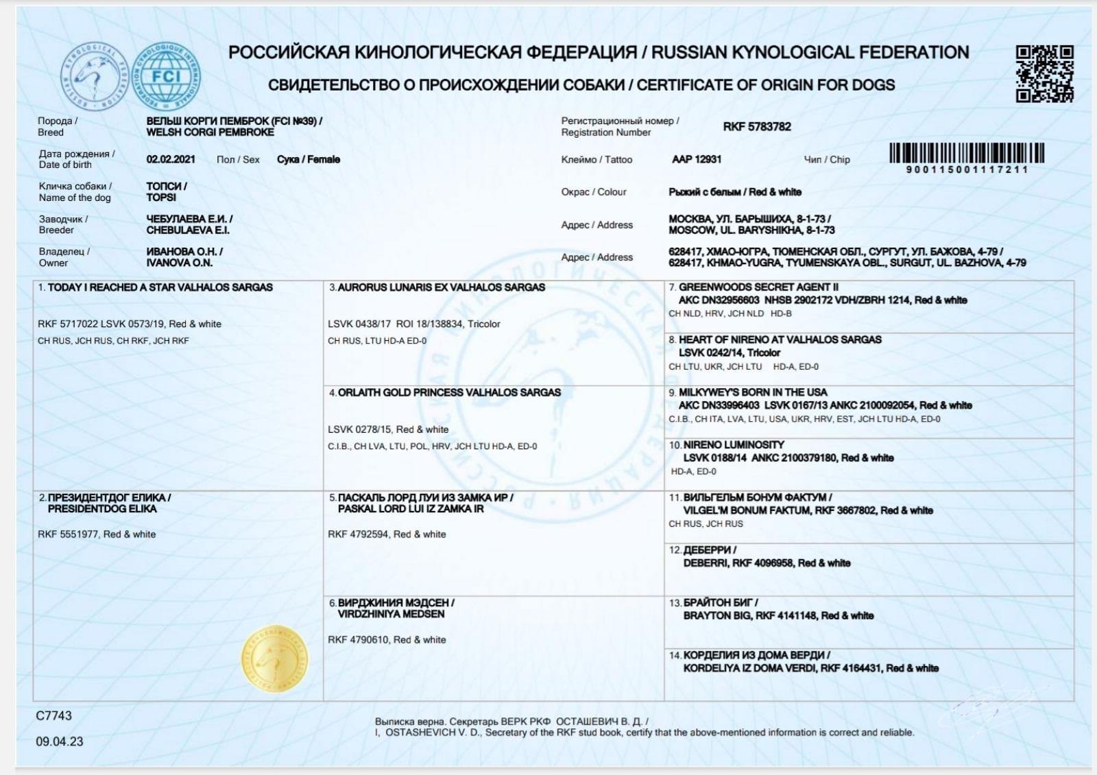 Родословная